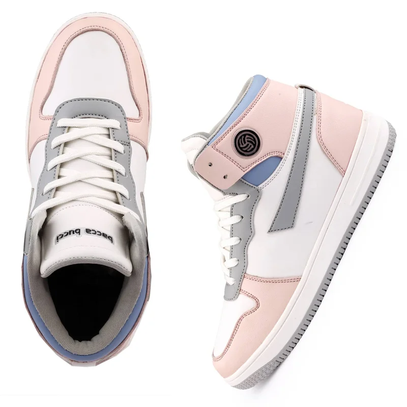 Bacca Bucci Pink Femme High-Top Harmony Sneakers for Women | Best Price UAE